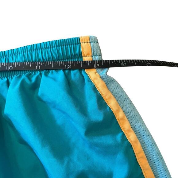 Nike Dri-FIT Tempo Running Shorts Youth XL (Fits Women’s XS-S) Teal Yellow 740E - Picture 4 of 8